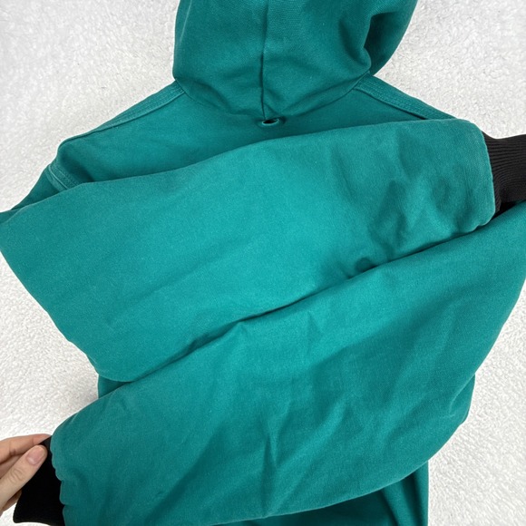 Carhartt Duck Active Jacket Thermal Lined Mens Medium JR132 J03 AQU Aqua Blue - Picture 12 of 15